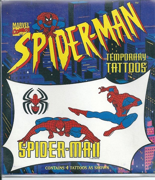 4 "tijdelijke tattoeages" van Spiderman-0